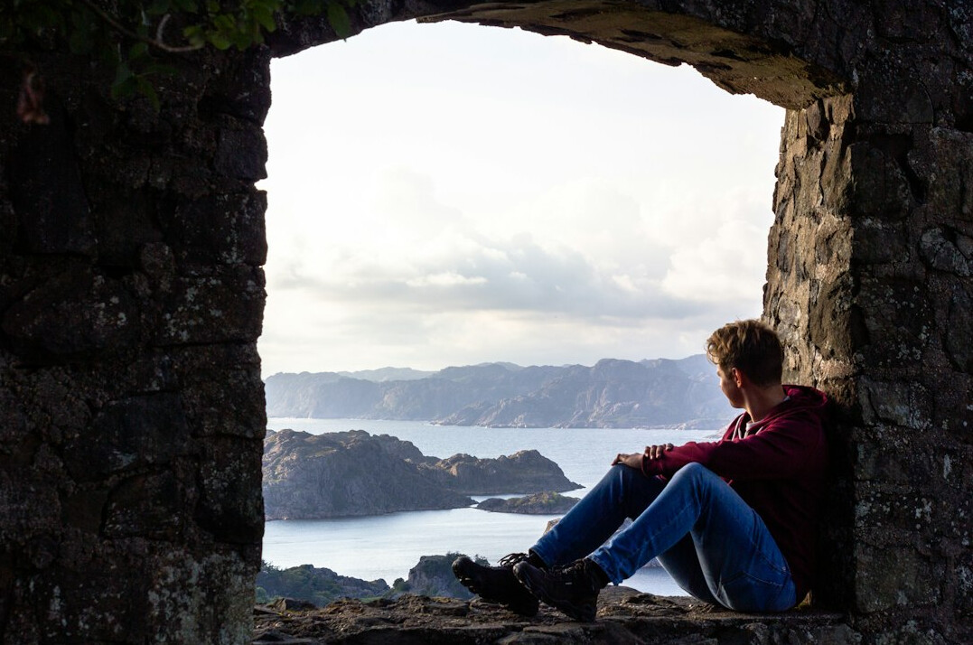 person reflecting on career goals